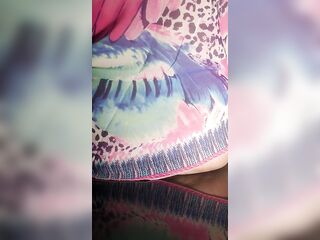 Trans Doxy Daphne Screws Herself with a Big Pink Dildo and Jerks off Into a Glass