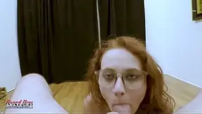 Redhead Ginger Luna gives sloppy deepthroat and rimjob