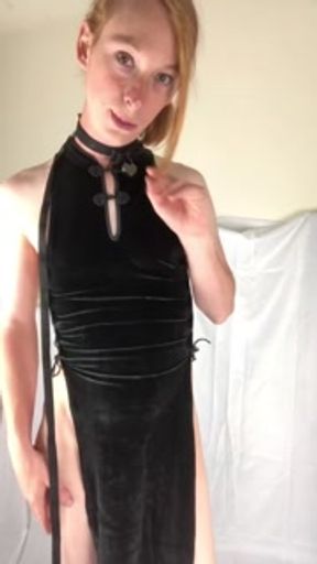 Little black dress anal play