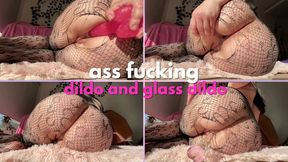 Anal Play Ass Fucking with Dildo and Glass Dildo
