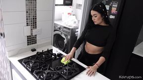 Hot Hispanic Maid Serves and Pleases with Passion