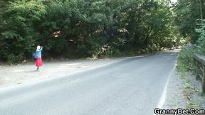 Outdoor porn with well-proportioned dream girl from Granny Bet