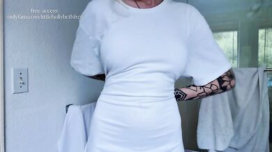 See Through Tattooed Mommy Teases Wet VS Dry Shirt ASMR
