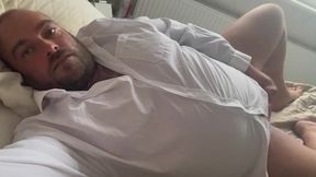 Father converses grubby with phat pulsing bone leaking precum