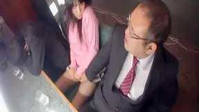 Teen into Blowjob by Boss – Shocking Encounter in Front of Lover