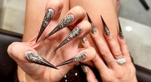 Long CLAWS - my new shape, long nails with long flexible fingers wide palms, finger sucking