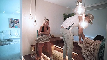 MILF Cheats on Her Husband with the Sauna Technician (50 and 20)
