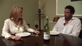 Blonde slut watching her friend fucking with this handsome dude