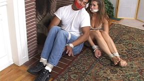 Hot Wife Heather Stewart Comes Home To Hubby Rio Bound By The Fireplace And Soon Joins Him!