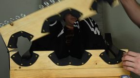 Foot worship in stocks with Dylan (1080)