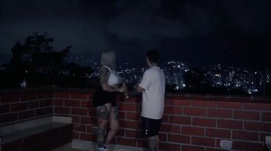 Hot Colombian Milf With Big Ass Tits And Cock Gives Amateur Blowjob Outside Medellin