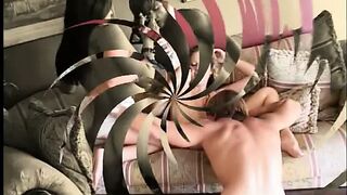 beauty randy FFM dick sucking off, cunt licking and facial creaming