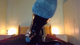 Lick my boots, loser! Polish them!