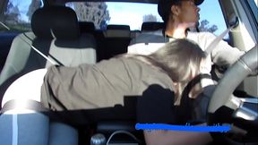 Sucking dick in the car leads to hard fucking creampie