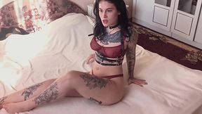 Inked amateur rough face fucked with cumshot in mouth