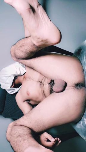 Beautiful Hot Gay taking 9 inches Big Dick in his Asshole