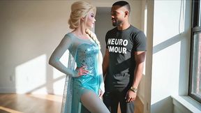 elsa blacked - frozen pussy melts on black cock (ai)