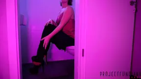 Boss fucks sexy businesswoman in office restroom