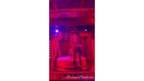 porn show on the stage with public & double bj pov in private room