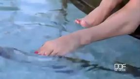 Splish Splash: Wet Pole Dance And Dildo Masturbation