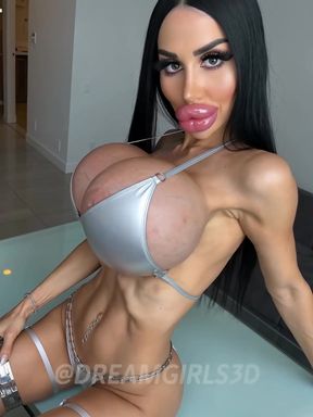 Curvy blonde bimbos fake lip service in a pro solo act