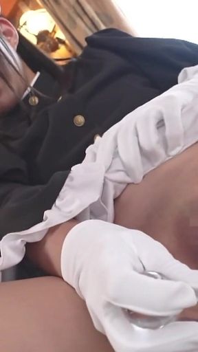 A 135cm Japanese Girl Tries Masturbation for the First Time