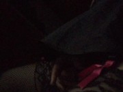 Jerk and Cum in Crotchless Panties, Fishnets and Camisole II