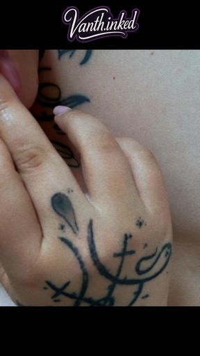 Beautiful girl with big natural tits rubs her pussy and licks off her fingers