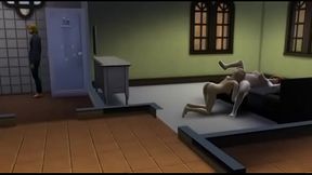 Sims 4 Experimenting with the Pizza Delivery woman