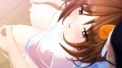 Watch this anime babe with massive tits and pink hair take a deep ride on a fat cock