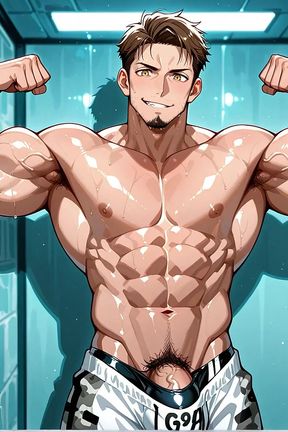 Ai Sexy Oiled Muscle Men