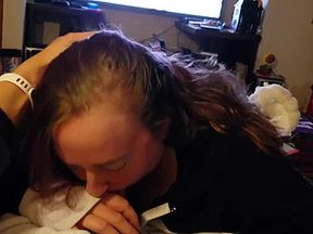 She wants the cock so bad she pulls it through my boxers