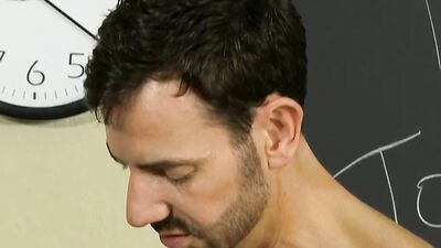 Athletic teacher Bryan Slater ass fucks Latino Dustin Cooper