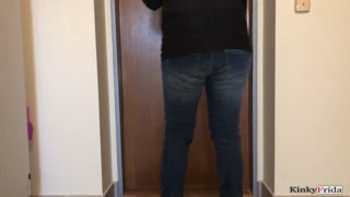 Pissing Compilation - pierced and tattooed girl - pissing jeans pants