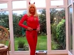 Red PVC Catsuit