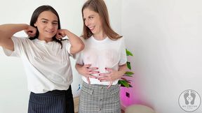 ana spears alice maze are office girls wet t-shirt wednesday