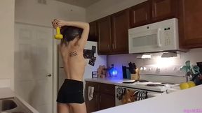 Sage Eldritch Nudely Weights in Kitchen