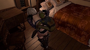Goblin Pounding Thick Elf Ass Standing