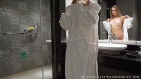 ”Cleaner Spy Me In The Bathroom, Fuck Me Hard & Get My Cunt Pregnant!”