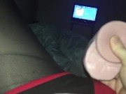 *Teaser* CD playing with giant Dildo
