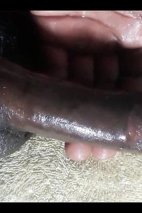 Huge Cum From Kenya Big Black Dick Closeup Handjob