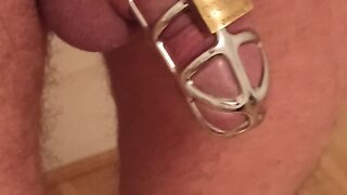 Nipple stimulation with cock cage