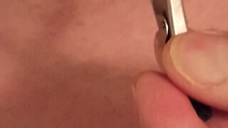 Nipple stimulation with cock cage