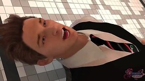 Wedding day delight: 3d dickgirl gets down in church with priest and friend - a mutual pleasure for