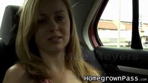 Sweet Mae Mayers takes on massive cock in deepthroat BJ