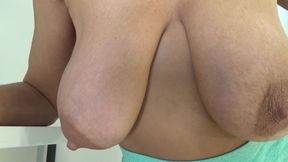 Romantic Solo of Big Saggy Tits