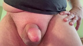 Jerking my cock before a shower
