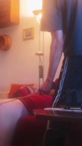 Thrilling moment from "Amateurboy is caned on feet and ass"