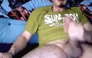 Big Dick Italian Guy Strokes His Huge Cock on Webcam