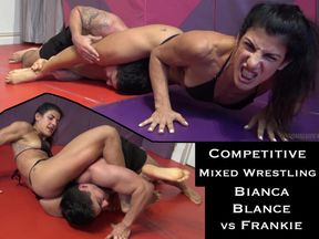 Bianca Blance vs Frankie: Competitive Mixed Wrestling (Jan 2023)